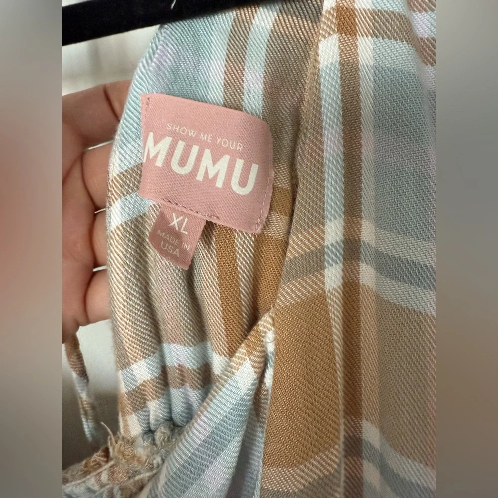 Show Me Your Mumu Maryellen Tiered Mini Dress in Georgetown Plaid - Picture 9 of 16